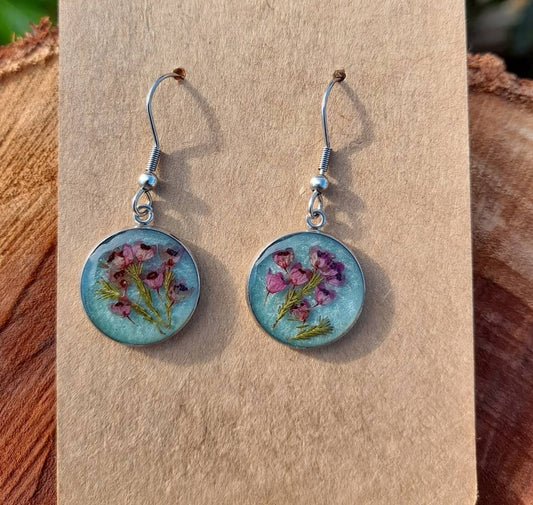 Blue Resin Earrings